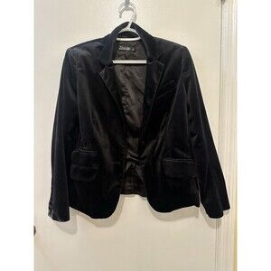 New York & Company 7th Avenue Women's Blazer Blue Black Career Jacket Size 10